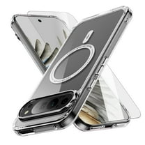 Decase Magnetic Case for Google Pixel 9 Pro XL,Compatible with Mag-safe,Military-Grade Protection,Stylish Non-Yellowing Shockproof Case for Google Pixel 9 Pro XL with Screen Protector,Clear