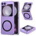 thumbnail image 1 of Decase Magnetic Case for Samsung Galaxy Z Flip 6/7 FE, Luxury Magnetic Shockproof Anti Scratch Slim Case,Compatible with Mag-Safe,Matte Hard PC Back Cover for Galaxy Z Flip 7 FE/Z Flip 6,Purple, 1 of 7