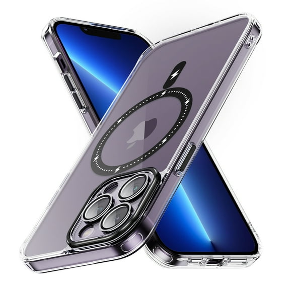 Decase Magnetic Case for iPhone 11 Pro Max,Compatible with Mag-safe,Military-Grade Protection,Slim Stylish Non-Yellowing Shockproof Case for iPhone 11 Pro Max,Clear Anti-Scratch Back Cover,Black