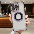 thumbnail image 1 of Decase Magnetic Case for iPhone 14 Pro Max Compatible with Mag Safe,for Women Man Minimalist Luxury Plating Ultra Slim Clear Phone Shell with Four Corner Protection,for iPhone 14 Pro Max,darkpurple, 1 of 6