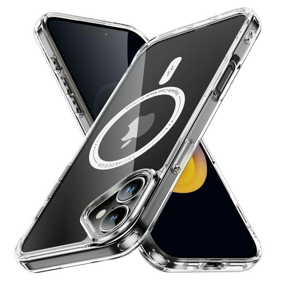 Decase Magnetic Case for iPhone 16 Plus,Compatible with Mag-safe,Military-Grade Protection,Slim Stylish Non-Yellowing Shockproof Case for iPhone 16 Plus,Clear Anti-Scratch Back Cover,Clear