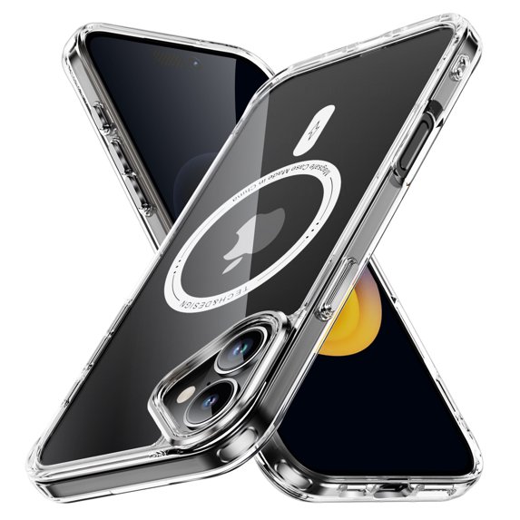 Decase Magnetic Case for iPhone 16 Plus,Compatible with Mag-safe,Military-Grade Protection,Slim Stylish Non-Yellowing Shockproof Case for iPhone 16 Plus,Clear Anti-Scratch Back Cover,Clear