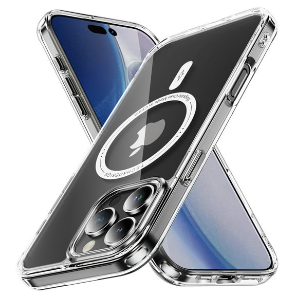 Decase Magnetic Case for iPhone 16 Pro Max,Compatible with Mag-safe,Military-Grade Protection,Slim Stylish Non-Yellowing Shockproof Case for iPhone 16 Pro Max,Clear Anti-Scratch Back Cover,Clear