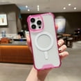 thumbnail image 1 of Decase Magnetic Clear Case for iPhone 14 Plus,[Compatible with Mag-Safe] Military Grade Shockproof Bumper Non-Yellowing Transparent Phone Shell,for Apple iPhone 14 Plus,Pink, 1 of 6