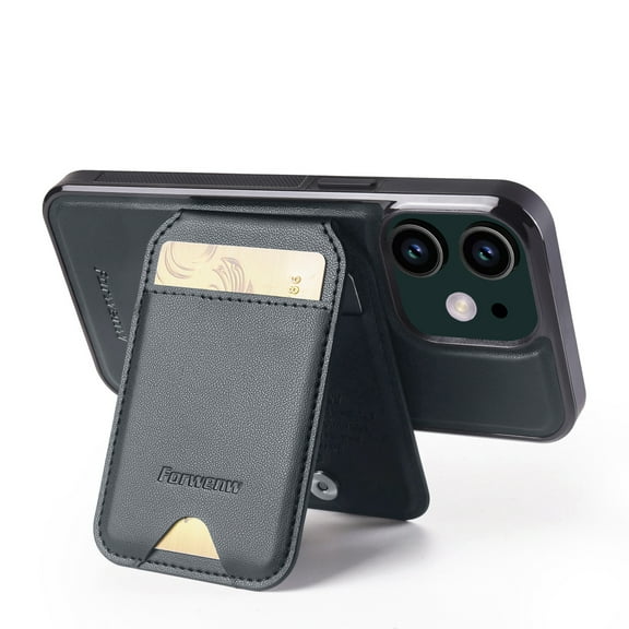 Decase Magnetic PU Leather Wallet Phone Case for iPhone 12 Mini, RFID Blocking, Mag-Safe Compatible, 2-in-1 Removable Card Holder,Shockproof Flip PU Leather Phone Cover,Black