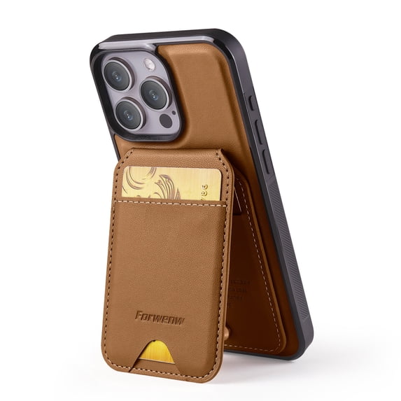 Decase Magnetic PU Leather Wallet Phone Case for iPhone 14 Pro Max, RFID Blocking, Mag-Safe Compatible, 2-in-1 Removable Card Holder,Shockproof Flip PU Leather Phone Cover,Brown