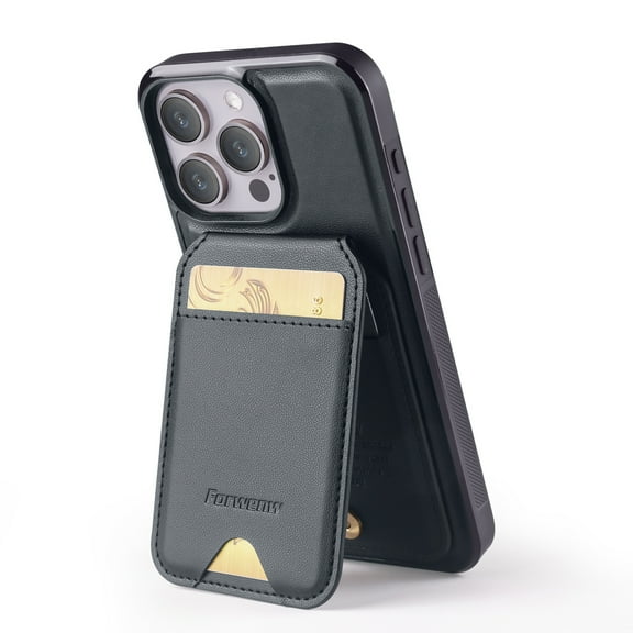 Decase Magnetic PU Leather Wallet Phone Case for iPhone 16 Pro, RFID Blocking, Mag-Safe Compatible, 2-in-1 Removable Card Holder,Shockproof Flip PU Leather Phone Cover,Black