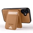 thumbnail image 1 of Decase Magnetic PU Leather Wallet Phone Case for iPhone 16, RFID Blocking, Mag-Safe Compatible, 2-in-1 Removable Card Holder,Shockproof Flip PU Leather Phone Cover,Brown, 1 of 8