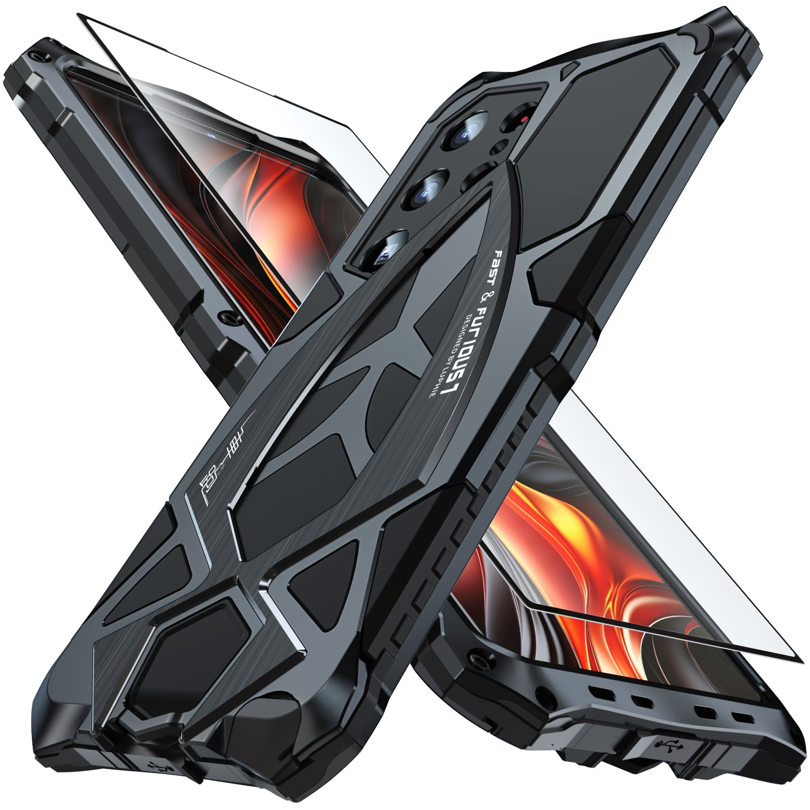 Decase Military Grade Samsung Galaxy S24 Ultra Phone Case,Metal Bumper Full Body Protective
