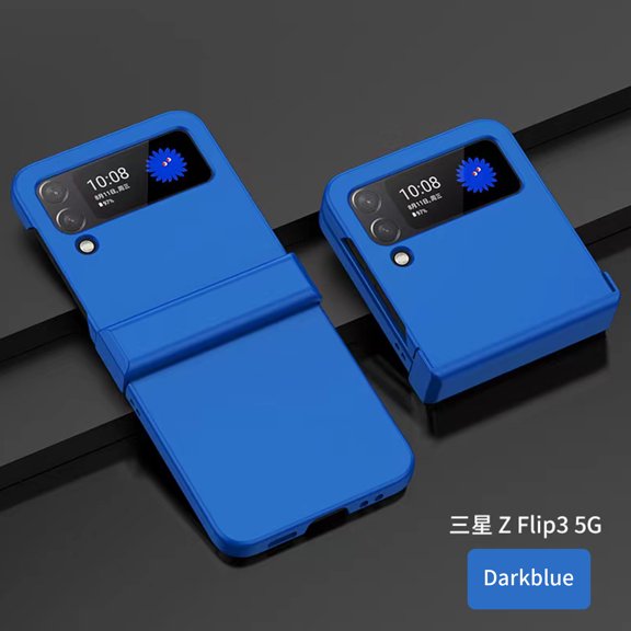 Decase Minimalist Fit Compatible with Samsung Galaxy Z Flip 3 Case for Women and Men, Simple Modern Sleek Design, Protective Sturdy Solid 5G Cover,Darkblue