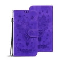thumbnail image 1 of Decase for Motorola MOTO G Stylus 5G (2022) 6.8 inch Wallet case,Magnetic PU Leather Case Sun Flower Pattern Embossed Purse Kickstand Flip Cover With Card Holders Wrist Strap, Purple, 1 of 7