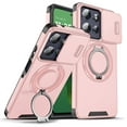 thumbnail image 1 of Decase for Motorola Moto G Power (2025), Hard Plastic Shell Phone Case, Compatible with Mag Safe Accessories, with Phone Ring Grip Holder Kickstand/Slide Camera Cover,Rugged Shockproof Cover,Pink, 1 of 8