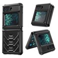 thumbnail image 1 of Decase for Motorola Moto Razr 2022 Flip Case, Hard PC Full Body Protection Dual Layer Shookproof Rugged Anti-Shock Armor Case with Kickstand for Motorola Moto Razr 5G 6.7",Black, 1 of 1