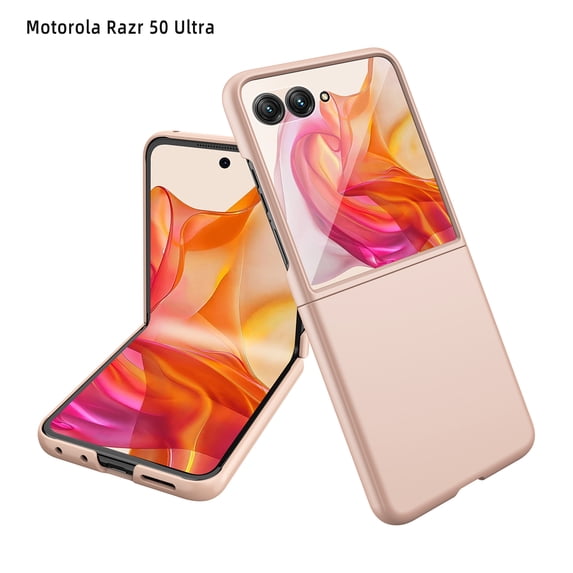 Decase for Motorola Razr 50 Ultra 2024 Case,Frosted Matte Slim Lightweight Military Grade Cell Phone Protective Cover Durable Rugged DropProof Shockproof TPU Case,Gold