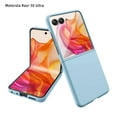 thumbnail image 1 of Decase for Motorola Razr 50 Ultra 2024 Case,Frosted Matte Slim Lightweight Military Grade Cell Phone Protective Cover Durable Rugged DropProof Shockproof TPU Case,Blue, 1 of 8