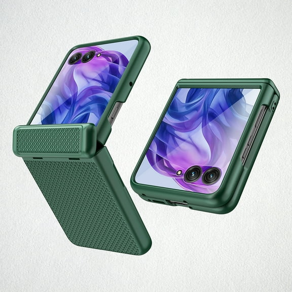 Decase for Motorola Razr 60 Ultra 2025 case with Hinge Protection,Built-in External Screen Protector, Slim Shock Absorbing Case,Matte PC Rugged Cover for Moto Razr 60 Ultra/Razr Ultra 2025,Green