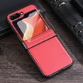 thumbnail image 1 of Decase New Leather Phone Case for Samsung Galaxy Z Flip 5 5G 2023,with Small Screen Protector & Hinge Protection + PU Leather Hard PC Shell Ultra Thin Durable Case Cover for Samsung Z Flip5 5G,Red, 1 of 5