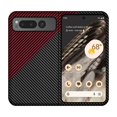 thumbnail image 1 of Decase Non-Fingerprint Cover for Google Pixel Fold, Carbon Fiber Texture Military Shockproof Slim Fit Lighweight Anti-Drop Anti-Scratch Wireless Charing Case for Google Pixel Fold,Black+Red, 1 of 7