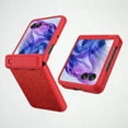 thumbnail image 1 of Decase PC Glitter Stand Cover Compatible with Motorola Razr 60 Ultra/Razr Ultra 2025 Case w/ Screen Protector and Hinge,Slim Matte Flip Phone Cover fits for Moto Razr 60 Ultra/Razr Ultra 2025,Red, 1 of 12