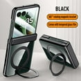 thumbnail image 1 of Decase PC Mag-Safe Case Compatible with Motorola Razr 60 Ultra/Razr Ultra 2025,360° Rotatable Ring Stand, Electroplated & Hinge Protection & External Screen Protector, Slim Clear Phone Case,Black, 1 of 8