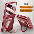 thumbnail image 1 of Decase PC Mag-Safe Case Compatible with Motorola Razr 60 Ultra/Razr Ultra 2025,360° Rotatable Ring Stand, Electroplated & Hinge Protection & External Screen Protector, Slim Clear Phone Case,Red, 1 of 8