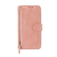 thumbnail image 1 of Decase PU Leather Zipper Wallet Case for iPhone 11 pro max with Magnetic Kickstand Shockproof Crossbody Shoulder Strap Card Slots Protective Case for iPhone 11 pro max 6.5 inch,Pink, 1 of 9