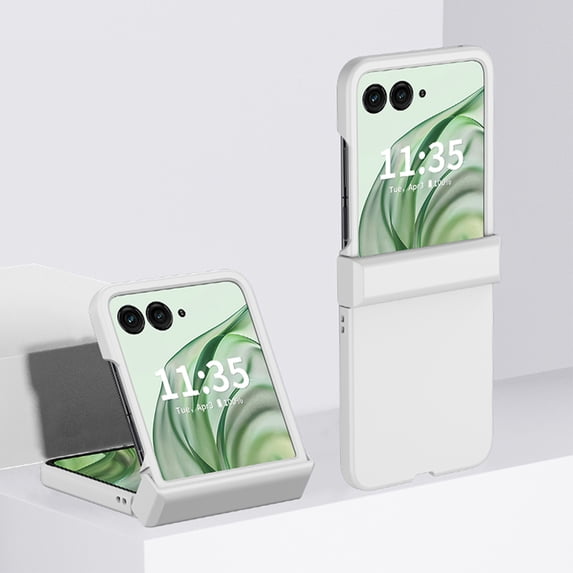 Decase Phone Case for Motorola Razr+ 2025/2024 ,Hard PC Shell with Hinge Protection, Anti-Scratch Shockproof Protective Slim Lightweight Foldable Case Cover for Motorola Razr+ 2025/2024 ,White