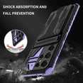 thumbnail image 1 of Decase Phone Case for Samsung Galaxy S22 Ultra Heavy Duty Cover With Slim Credit Card Holder Kicktand Hybrid Mobile Slot Rugged Case For Galaxy S22 Ultra, Purple, 1 of 7