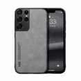 thumbnail image 1 of Decase Phone Cover for Samsung Galaxy S21 Ultra,PU Leather+Soft TPU Bumper Case,Shockproof Anti-Slip Anti-Scratch Cover,Compatible with Car Mount,Slim Case for Samsung Galaxy S21 Ultra,Lightgray, 1 of 5