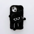 thumbnail image 1 of Decase Plush Case for iPhone 15 Plus ,3D Cute Pattern Decorative Shockproof Protective Case for Girls Women Winter Warm Soft Back Decorative Phone Cover for Apple iPhone 15 Plus 2023 - Black, 1 of 7