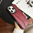 thumbnail image 1 of Decase Premium Leather Wallet Phone Case for iPhone 11 with Card Holder Kickstand,Shockproof TPU Frame Drop Protection Cover,Stylish Flip PU Leather Phone Case for iPhone 11,Winered, 1 of 11