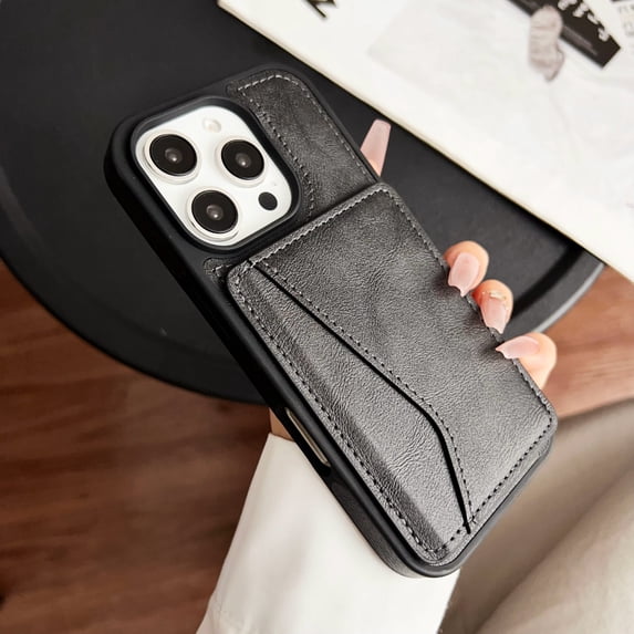 Decase Premium Leather Wallet Phone Case for iPhone 13 Pro Max with Card Holder Kickstand,Shockproof TPU Frame Drop Protection Cover,Stylish Flip PU Leather Phone Case for iPhone 13 Pro Max,Black