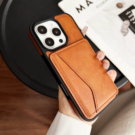 Decase Premium Leather Wallet Phone Case for iPhone 14 Pro Max with Card Holder Kickstand,Shockproof TPU Frame Drop Protection Cover,Stylish Flip PU Leather Phone Case for iPhone 14 Pro Max,Brown