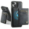 thumbnail image 1 of Decase Premium Magnetic Flip Detachable Wallet Case for iPhone 14,Shock-Absorbent PU Leather + TPU Back Cover with Credit Card Slots, Anti-Scratch,Fit Mag-Safe Car Mount,Black, 1 of 9