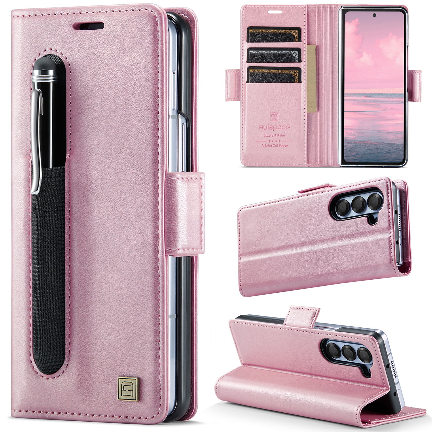 Decase Premium Magnetic Flip Wallet Case with RFID Blocking+Card Slots ...