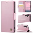 thumbnail image 1 of Decase Premium Magnetic Flip Wallet Case with RFID Blocking+Card Slots Durable TPU Shell Kickstand Phone Cover,Luxury PU Leather & TPU Material Shockproof Case for Samsung Galaxy S24 FE,Rosegold, 1 of 11