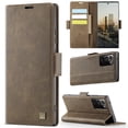 thumbnail image 1 of Decase Premium Magnetic Flip Wallet Case with RFID Blocking+Card Slots Durable TPU Shell Kickstand Phone Cover,Luxury PU Leather & TPU Material Shockproof Case for Samsung Galaxy Note 20 Ultra,Coffee, 1 of 11