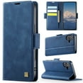 thumbnail image 1 of Decase Premium Magnetic Flip Wallet Case with RFID Blocking+Card Slots Durable TPU Shell Kickstand Phone Protective Cover,Luxury PU Leather & TPU Material Shockproof Case for iPhone 16,Blue, 1 of 11