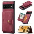 thumbnail image 1 of Decase Protective Phone Case for Google Pixel 7 Pro, Magnetic Detachable 2 in 1 Retro PU Leather Folio Flip Wallet Card Slim Phone Cover, Red, 1 of 7
