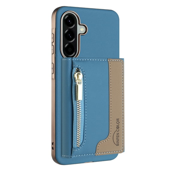 Decase Removable 2-in-1 Magnetic Wallet Case Compatible with Samsung Galaxy A26 5G,PU Leather Flip Cover with RFID Blocking,6 Card & Cash Slots,Shockproof Anti-Scratch PC+TPU Back Cover,Lightblue