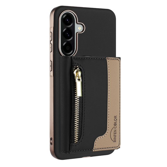 Decase Removable 2-in-1 Magnetic Wallet Case Compatible with Samsung Galaxy A36 5G,PU Leather Flip Cover with RFID Blocking,6 Card & Cash Slots,Shockproof Anti-Scratch PC+TPU Back Cover,Black