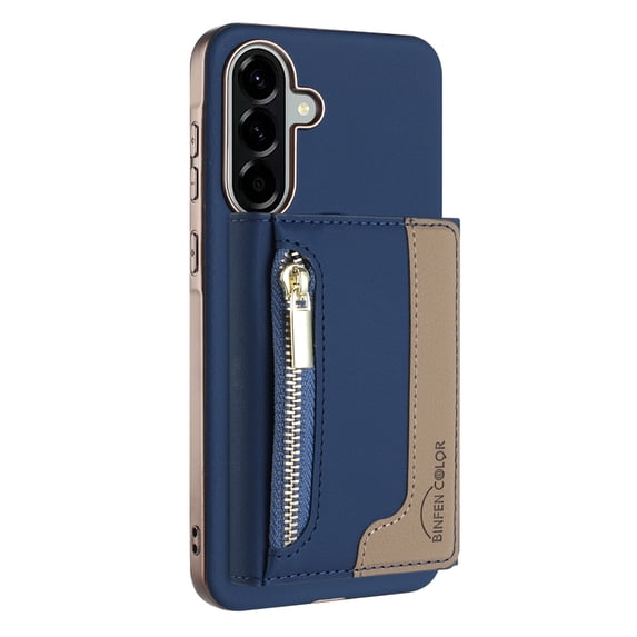 Decase Removable 2-in-1 Magnetic Wallet Case Compatible with Samsung Galaxy A36 5G,PU Leather Flip Cover with RFID Blocking,6 Card & Cash Slots,Shockproof Anti-Scratch PC+TPU Back Cover,Darkblue
