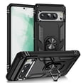 thumbnail image 1 of Decase Rugged Case for Google Pixel 8 Pro with Ring Kickstand Magnetic Car Mount,Soft TPU & Hard PC Anti-scratch Heavy Duty Cover With Screen Protector,Full Body Case for Google Pixel 8 Pro - Black, 1 of 7