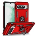 thumbnail image 1 of Decase Rugged Case for Google Pixel 8 Pro with Ring Kickstand Magnetic Car Mount,Soft TPU & Hard PC Anti-scratch Heavy Duty Cover With Screen Protector,Full Body Case for Google Pixel 8 Pro - Red, 1 of 7