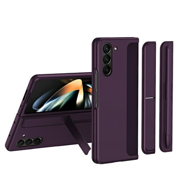 Decase Rugged Case for Samsung Galaxy Z Fold 5 2023, 2 in 1 Protective Case with Detachable Kickstand Module Removable Pen Slot Module + Pen,Multi-Functional Case for Galaxy Z Fold 5, Purple