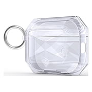 Decase Rugged Clear Case for Apple AirPods Pro 2,Stylish Full Body Shockproof Hard TPU Transparent Protective Shell Cover with Carabiner for AirPods Pro 2nd Generation 2022,White