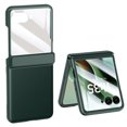 thumbnail image 1 of Decase Rugged Hybrid Case Compatible with Motorola Razr 60/Razr 2025,Stylish Shock-resistant Hard PC+PU Leather Case Cover with Built-in Hinge Protection & External Screen Protector,Darkgreen, 1 of 8