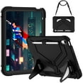 thumbnail image 1 of Decase Rugged Kids Protective Case for Apple iPad 11th(A16) Gen 2025/10th Gen 2022, Shockproof 3-Layers Heavy Duty Rugged Kickstand Protection Case with Shoulder Strap , B, 1 of 7