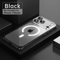 thumbnail image 1 of Decase Rugged Spring-Lock Metal Frame Mag-Safe Case for iPhone 17 Pro,Shockproof Matte Anti-Scratch Clear Back,Lightweight, Non-Slip, Transparent Hard PC+Metal Bumper Hybrid Phone Case,Black, 1 of 10
