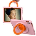 thumbnail image 1 of Decase Rugged Tablet Case Compatible with iPad 10th Generation 2022 10.9 Inch,Kids Friendly Hybrid Shockproof Cover with 360 ° Rotating Ring Handle Grip Stand for Apple iPad 10th,Pink, 1 of 5